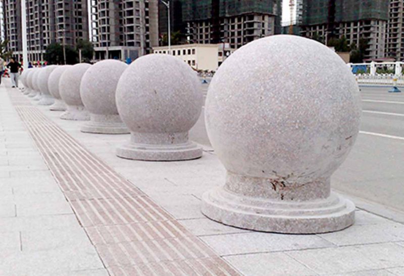 石材厂家生产隔离石墩 车止石球 路障石球 路边石球 规格|图片‖价格