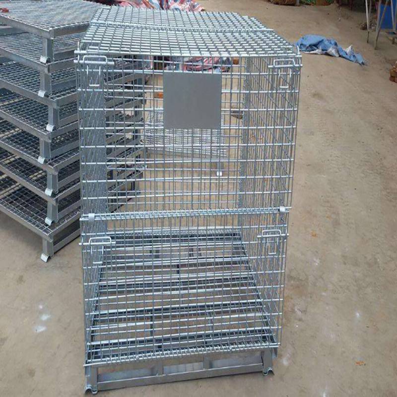铁丝网箱 折叠式仓储笼 可折叠仓储笼