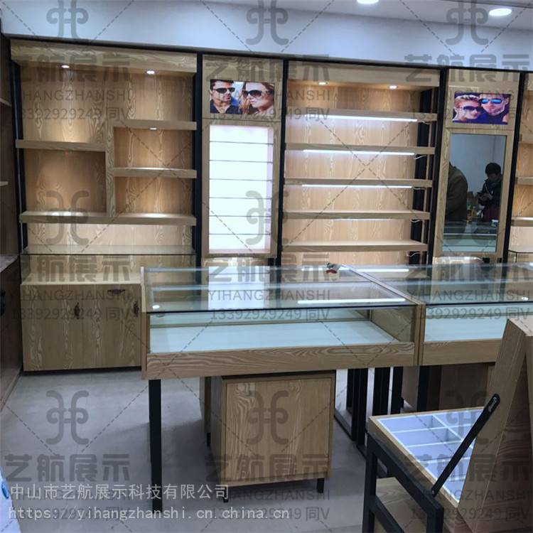 大连定制销售亚克力眼镜柜 落地式墨镜展示柜 眼镜高柜