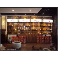 中式茶叶店展示柜 ***茶叶陈列架木质烤漆展柜多功能柜 茶具货架