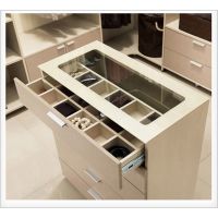 璟鸿家具现代板式5斗柜 卧室多功能柜 透明玻璃收纳柜dg-3
