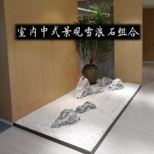新款禅意小景置石日式组合室内枯山水微景泰山石创意书桌摆件沙盘