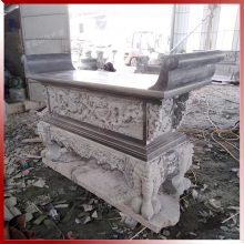 青石龙凤浮雕石供桌 寺庙石雕供桌 祠堂宗祠祭祀石桌子 石雕供桌