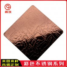 【不锈钢古铜色喷砂板 古铜色压花不锈钢板加工厂家】图片