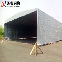 电动大型推拉篷定制大排档推拉帐篷移动喷漆房推拉蓬pvc彩色篷布雨棚