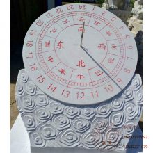 园林装饰石雕日晷: 赤道式古代时钟表学 :计时器时辰表