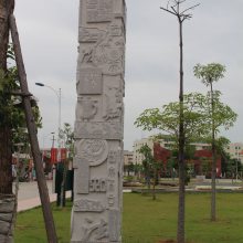 【景观文化图纸柱石石头雕|花岗岩费用雕刻的厂房施工图v景观方形审查公园图片