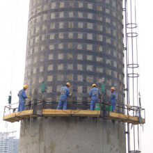 鹤壁砖烟囱拆除加高施工