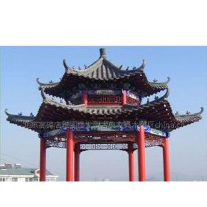 供应古建八角双层彩绘凉亭垂花门长廊牌楼寺庙斗拱门楼中式凉亭牌楼