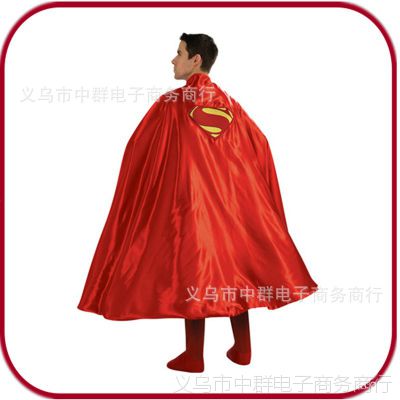 欧美节日 万圣节扮演 成人色丁超人披风 superman cape 厂家直销