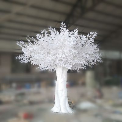 仿真榕树 白色榕树仿真树 舞台道具假树 婚礼仿真树