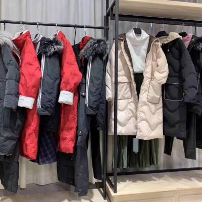 法式慵懒风系列 羽绒服尾货 品牌折扣女装厂家直接批发尾货库存商品