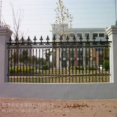 安徽蚌埠小区围墙护栏 铁艺外墙栅栏 锌钢围栏定做