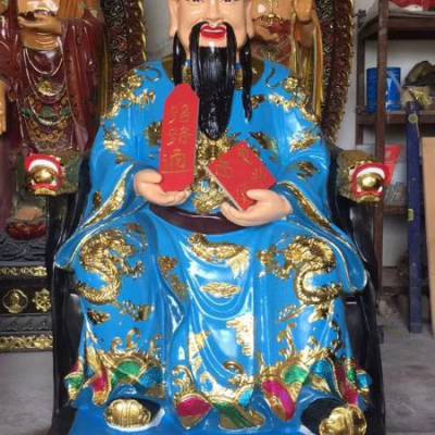 一路平安车神塑像 路神树脂雕塑摆件 桥神贴金塑像厂家