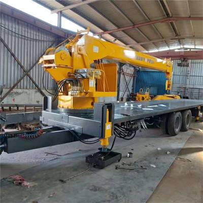 越式拖拉机自备吊 德建重工 农用拖拉机吊车 产地货源双节腿8吨拖拉机