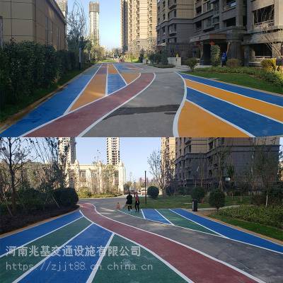 郑州港区彩色沥青路面做法详图