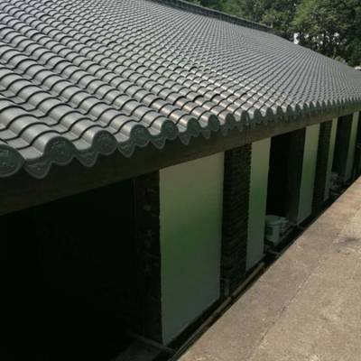 贵州安顺防腐蚀仿古小青瓦_度假村钢结构屋面用小青瓦_新型环保仿古