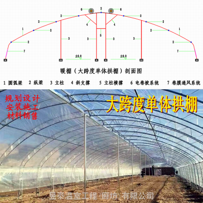 春秋棚冷棚暖棚单体拱棚蔬菜种植薄膜大棚昱泰温室大棚厂家