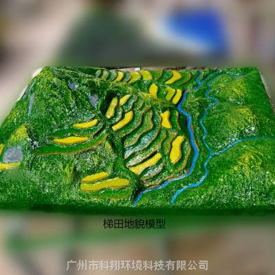 地理园梯田地貌地理教学立体模型(不含底座)