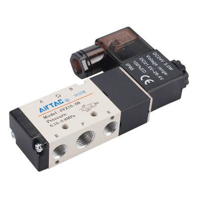 气动元件 亚德客电磁阀4v330-10 双线圈电磁阀4v330c/e/p-10 三位五通