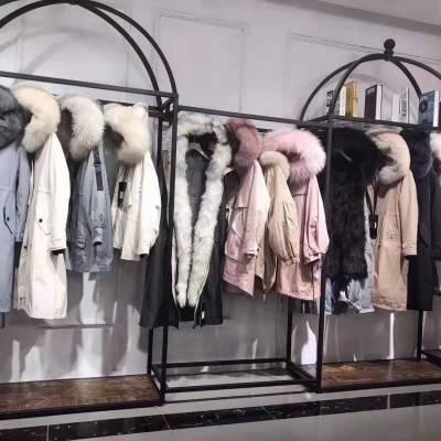 女装货源派克服均码大衣皮草品牌折扣尾货批发