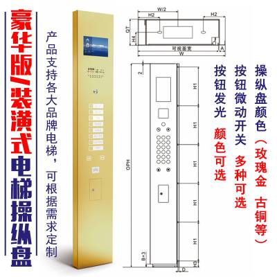 定制/做电梯操纵盘轿厢操纵箱电梯装潢适用通力/新时达/三菱/康力