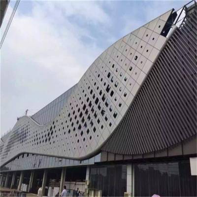 苏宁门头冲孔铝单板装饰-雕花镂空铝单板定制