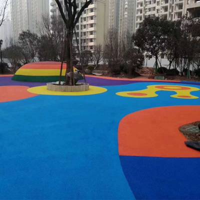 epdm彩色幼儿园塑胶地面厂家贵阳小区儿童游乐场所塑胶场地
