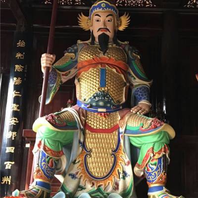 批发岳飞神像寺庙供奉树脂玻璃钢佛像大摆件岳鹏举岳王爷将军元帅定制