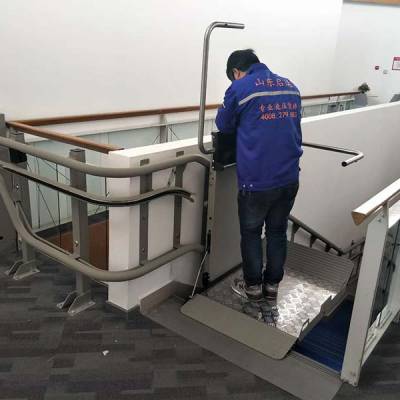 银行安装无障碍电梯 地铁地下通道轮椅爬楼设备 启运郑州市厂家