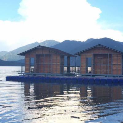 高浮力耐用塑料浮筒 水上房屋 水上餐厅浮台 海上牧场浮桶码头建设