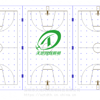 多片室外篮球场灯光设计|篮球场地灯光控制