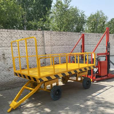 牵引式平板车 载重3吨重型平板拖车 厂区货物周转工具车专业定制