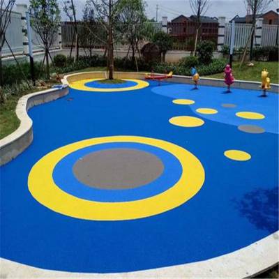 小区幼儿园彩色地面 儿童游乐场所地面 彩色现浇地面