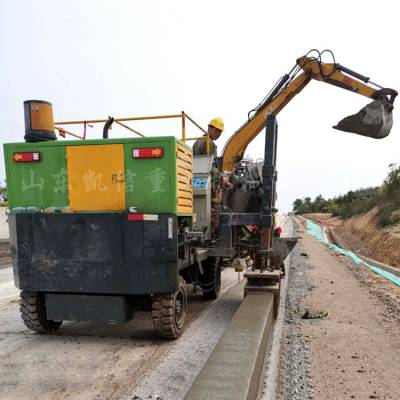 公路边沟滑模机 路肩石滑模成型机 隔离带成型机