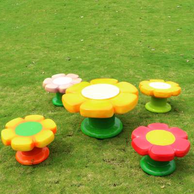户外创意花朵休闲椅园林草地美陈植物坐凳玻璃钢儿童座椅定做