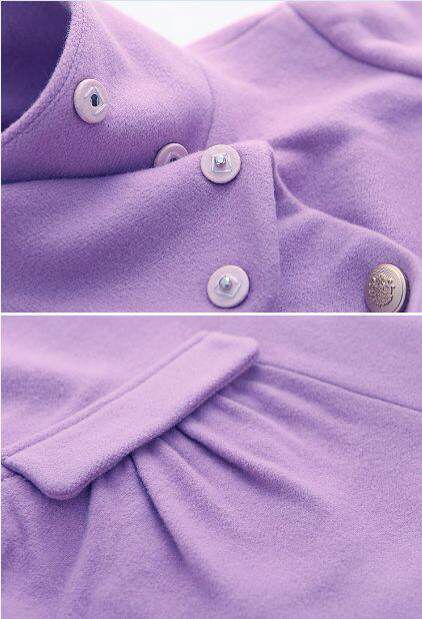 供应2013秋冬新款热卖爆款 浪漫香芋紫色双排扣毛呢短外套 一件代发