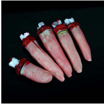 逼真恐怖断指血手 5个/套   上一个 下一个>商品名称  5个手指头 商品