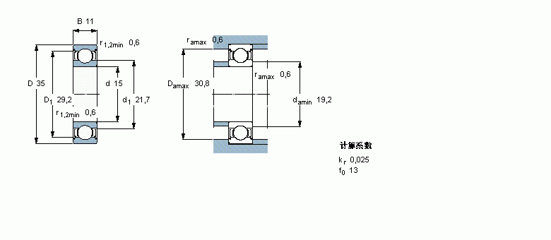 6002-2z/c3 skf軸承 深溝球軸承【內徑15外徑32厚度9】