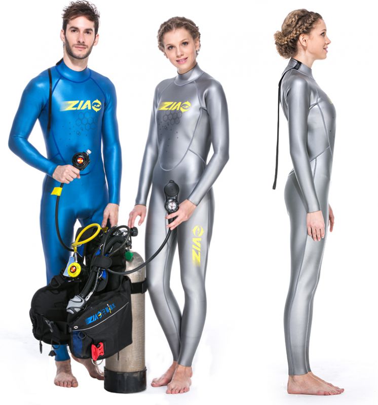高端定制子鳌2mm连体潜水服钛金属超弹面料水肺自由潜服装