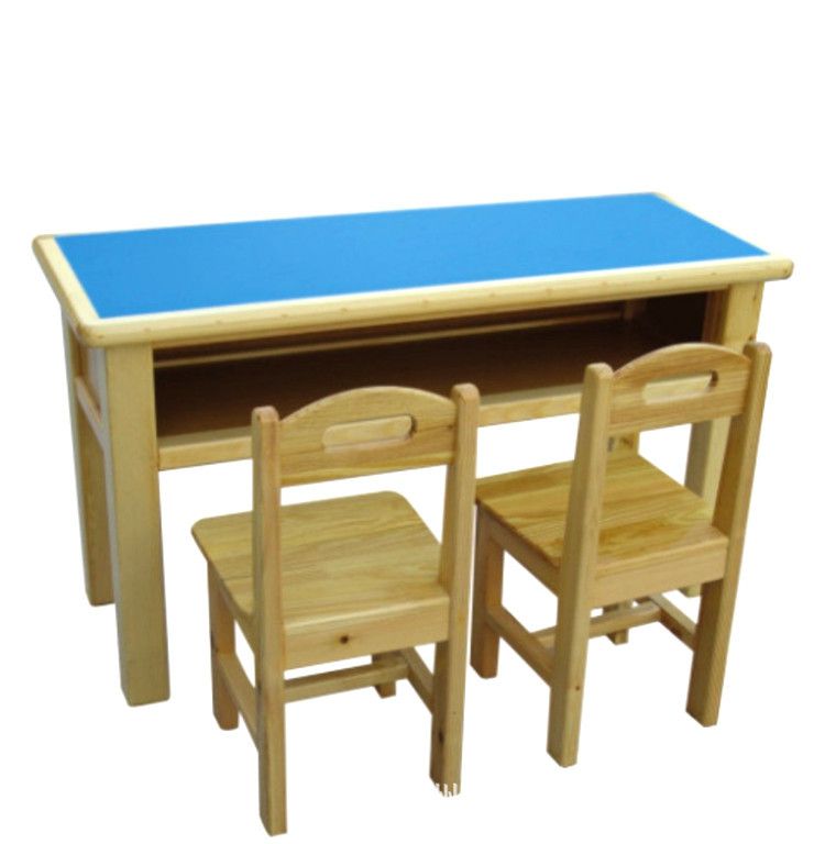 高端幼儿园实木儿童桌椅幼儿园桌椅木制书桌宝宝学习桌椅套装
