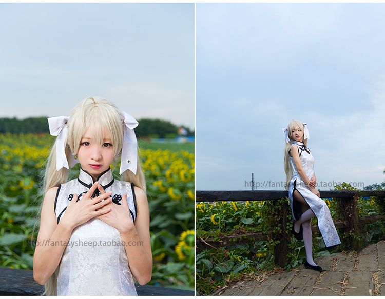 范特西 新款 缘之空 春日野穹 旗袍 cosplay服装 cos服 动漫服装