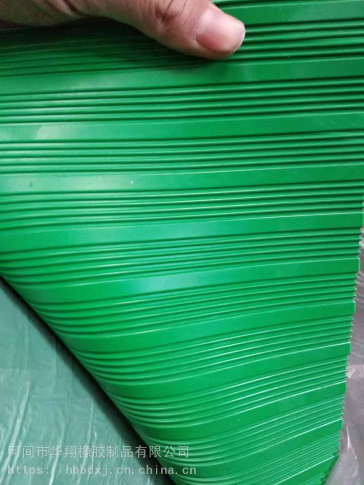 全国大型绿色条纹橡胶板生产厂家条纹防滑橡胶板质量广受好评