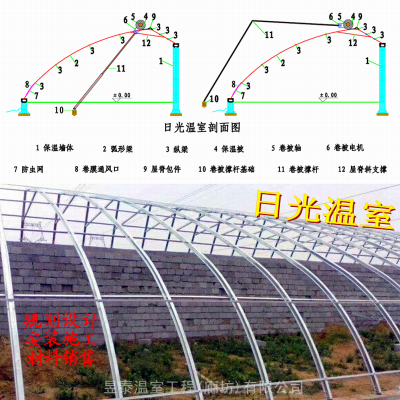 日光温室大棚薄膜蔬菜大棚种植大棚几字钢椭圆钢管大棚