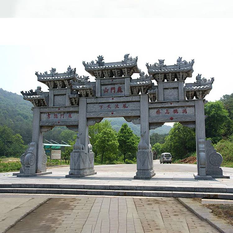 大理石雕刻景区石牌坊寺庙进山口