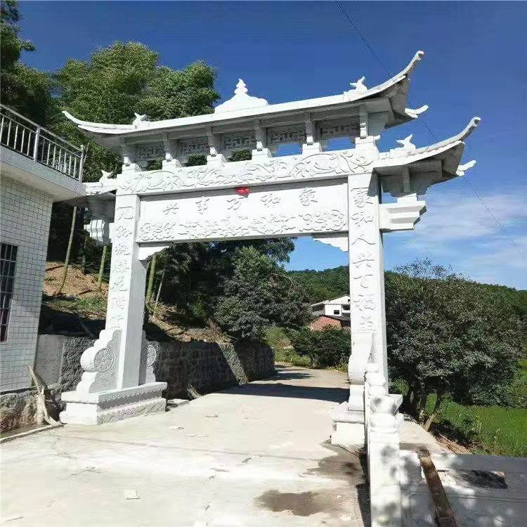 艺晟石业寺庙古建石雕牌楼牌坊工艺优良造型丰富