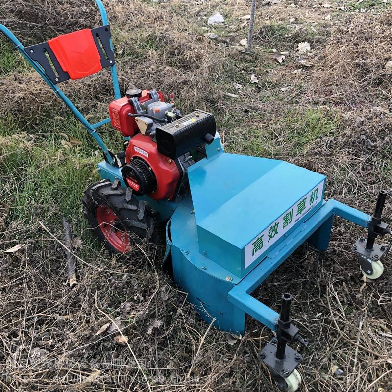 【手推式獼猴桃園碎草還田機 柴油188電啟動滅草機 宏泰大草高草田間