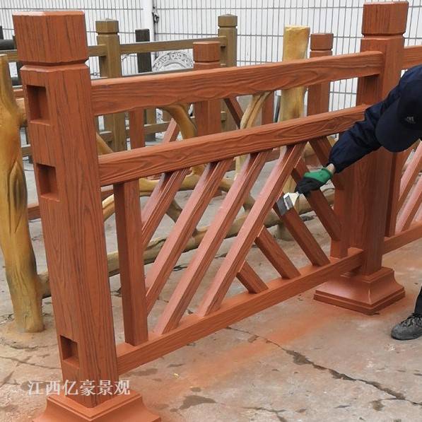 河道仿木栏杆万字梳型款