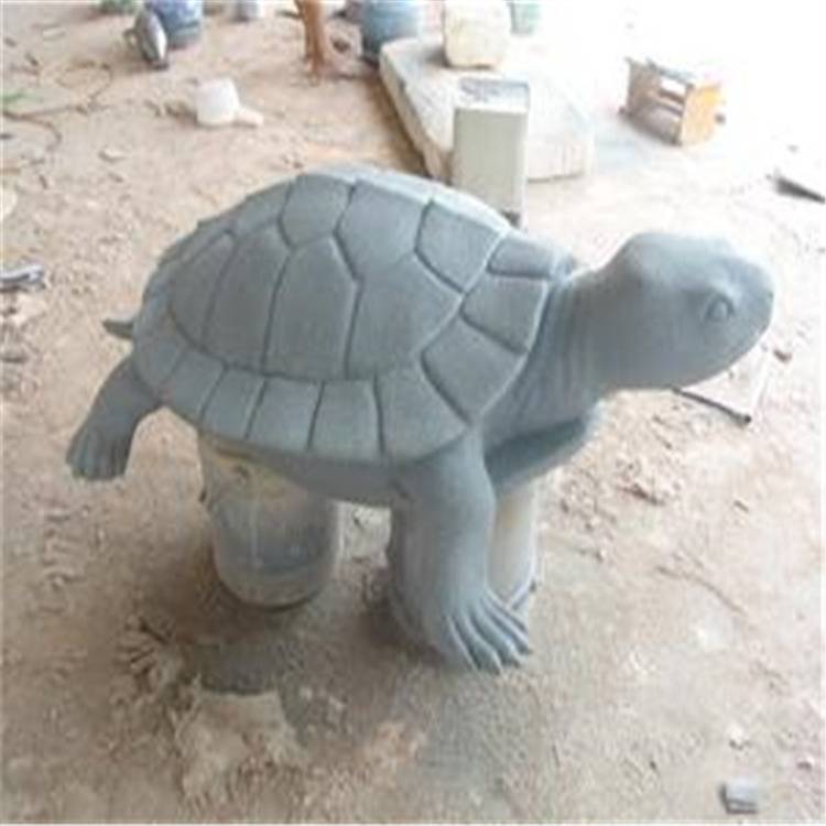 龟兔赛跑寓言雕塑玻璃钢乌龟雕塑肇庆卡通萌兔雕像厂