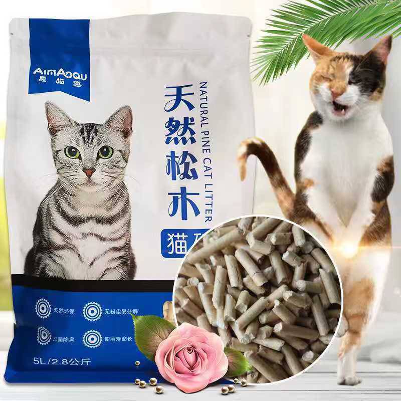 猫砂生产 松木猫沙代加工 猫咪用品 吸水除臭 大连东瑞
